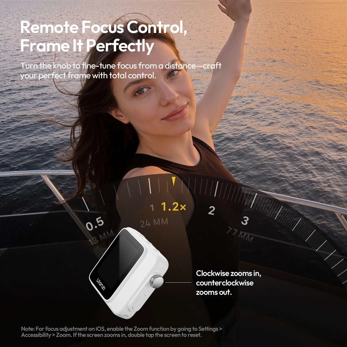 Ulanzi VM02 Selfie Monitor Screen Magnetic Mirroring for iPhone 17 16 PRO Smartphone Android Vlog with Remote Control Wireless