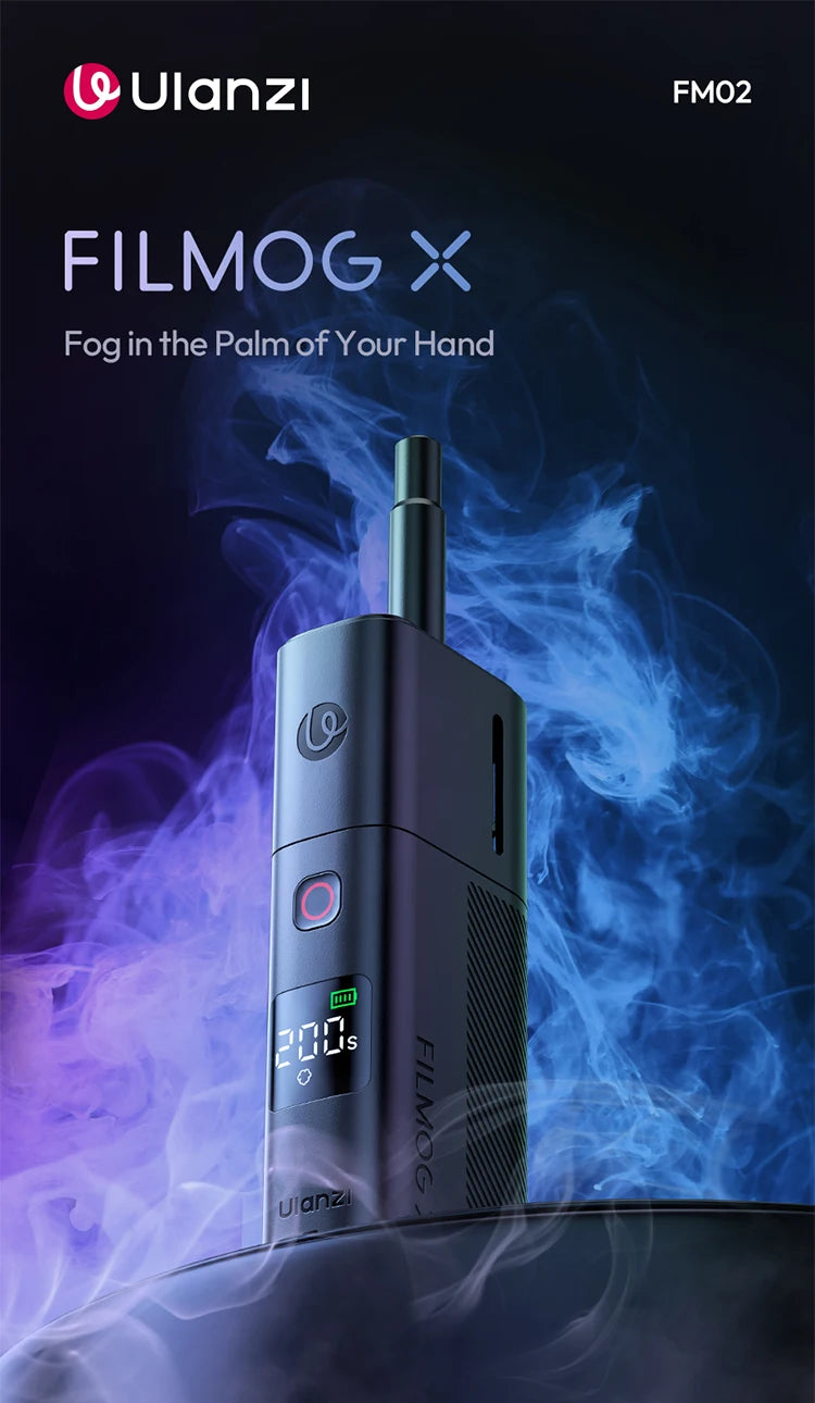 ULANZI FM02 Portable Fog Machine 30W Battery Powered Portable Smoke Machine Handheld Fog Machine Fogger Camera Accessories