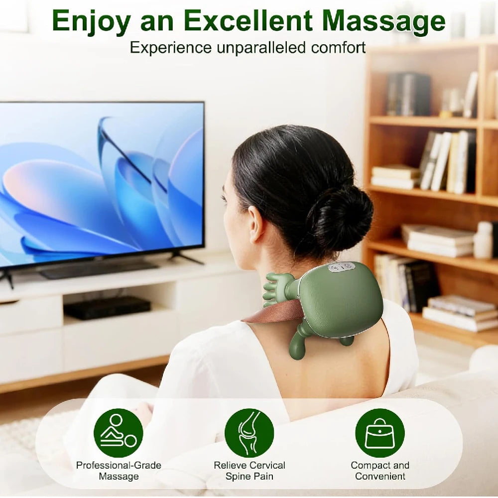 4D Heat Neck & Shoulder Massager delivers a professional-quality massage experience with advanced 4D bionic kneading technology that mimics