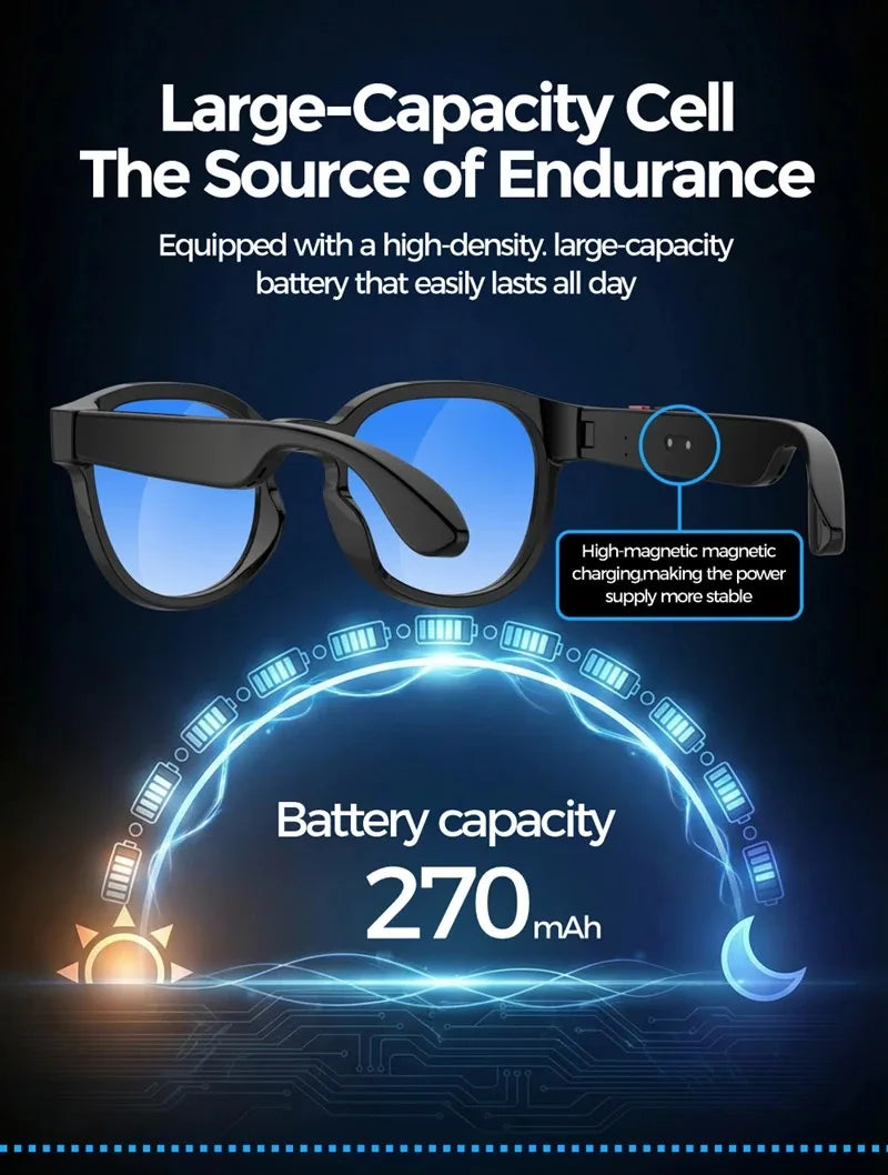 AI Smart Glasses  8MP HD Camera 4K Shooting