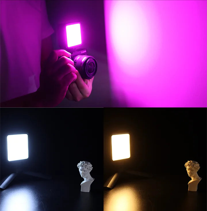 Ulanzi VL49 RGB Video Lights Mini LED Camera Light 2000mAh Rechargable LED Panel Lamp Photo Video Lighting for Youtube Tik tok