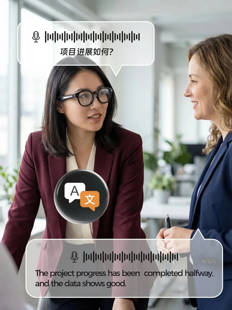 AI Smart Glasses  8MP HD Camera 4K Shooting