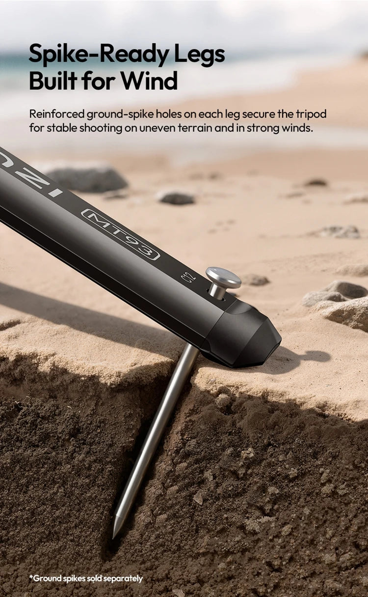 Ulanzi MT93 1.6M Camera Phone Light Stand Aluminum Alloy Portable Auto-Open Tripod with Uka 360° Ball Head Quick Release Plate