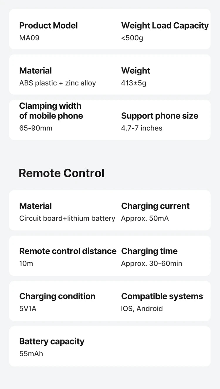 Ulanzi MA09 1.8m Selfie Stick Tripod for iPhone 16 15 Android Phone with Remote Control Panoramic Ball head Holder U200 VL49 Kit