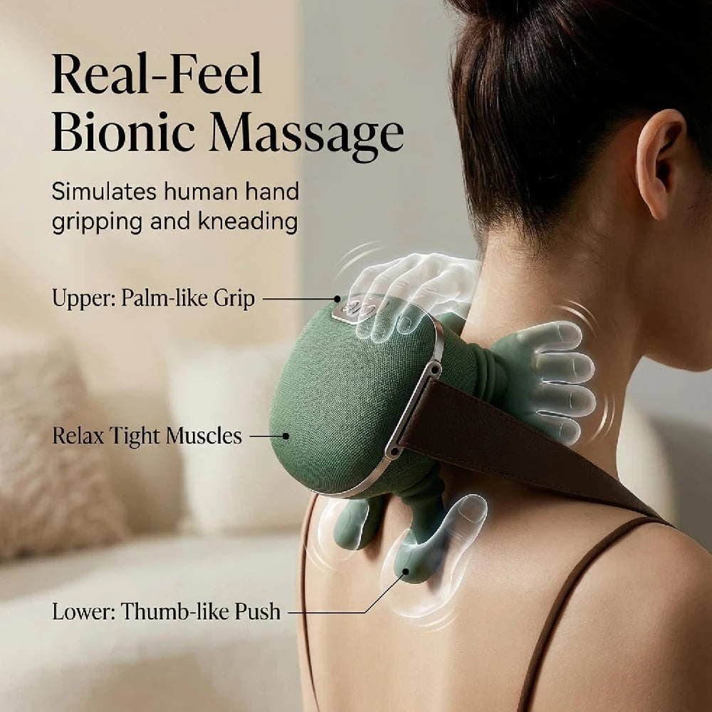 4D Heat Neck & Shoulder Massager delivers a professional-quality massage experience with advanced 4D bionic kneading technology that mimics