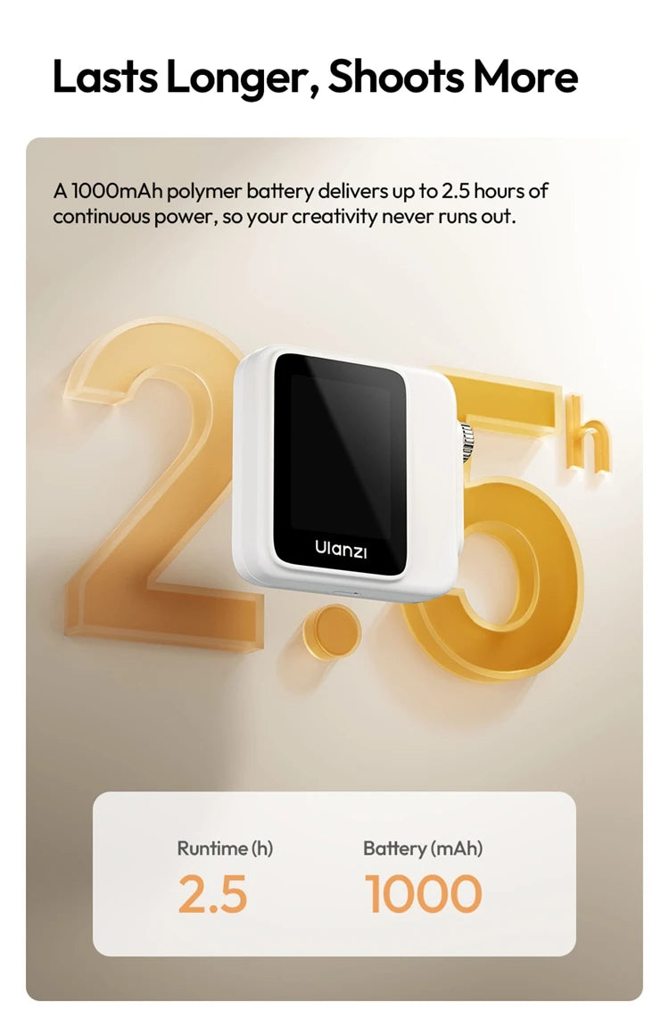 Ulanzi VM02 Selfie Screen Monitor Phone Magnetic Wireless Video For  iPhone Series Sync Rear Camera Android Vloging Tool Kit