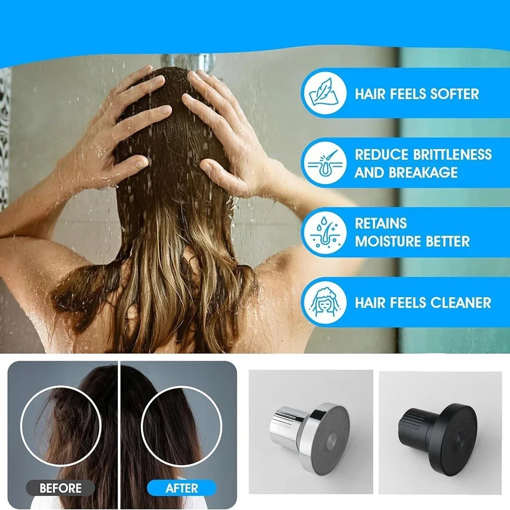 Chlorine-Free Refreshing Daily Showers enhance hair health, making it feel softer and cleaner while reducing brittleness.