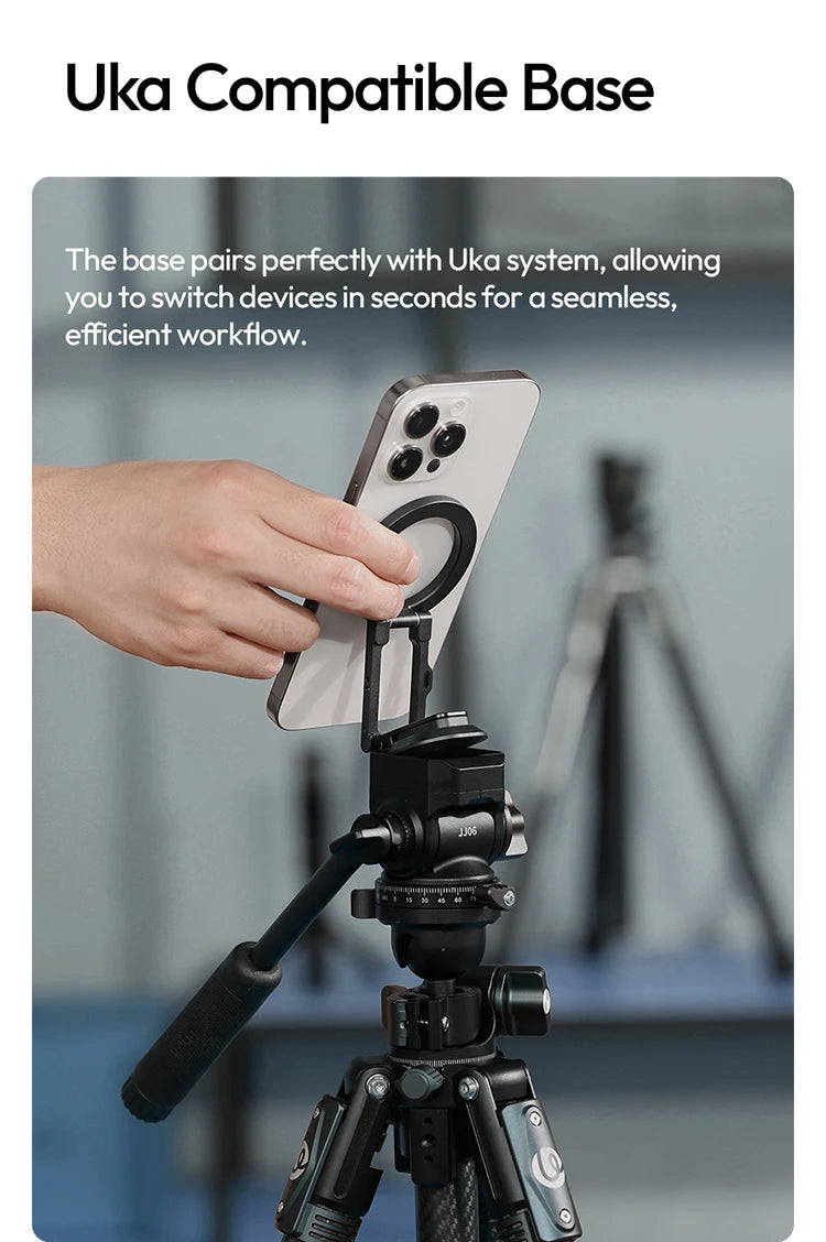Ulanzi Magnetic Phone Holder Stand Foldable Magnet Clip Clamp Mount for Tripod Bracket Macsafe iPhone 15 14 13 12 Samsung