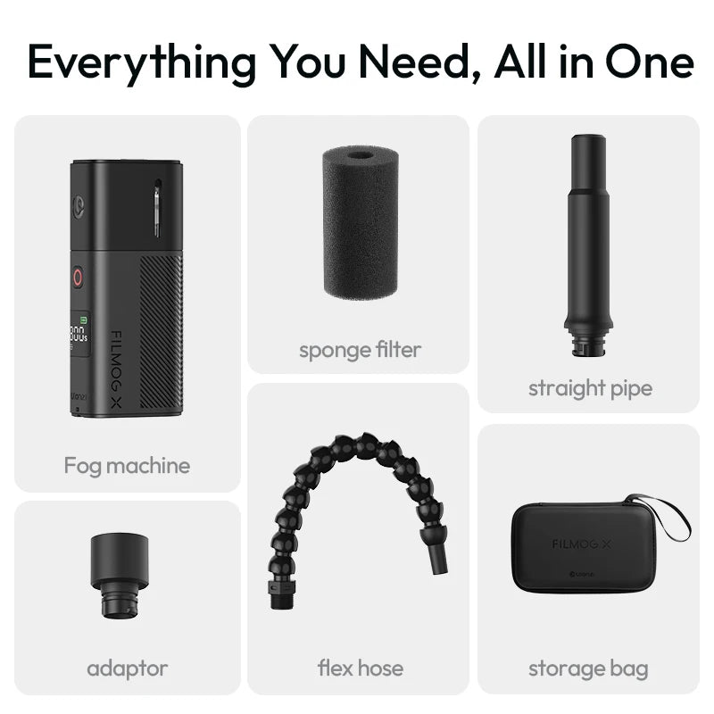 ULANZI FM02 Portable Fog Machine 30W Battery Powered Portable Smoke Machine Handheld Fog Machine Fogger Camera Accessories