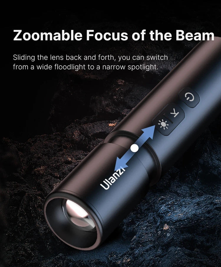 Ulanzi LM07 LED Videography Flashlight Fill Light Creative Multicolor Spotlight Zoom Portrait Atmosphere Photography Sunset Lamp