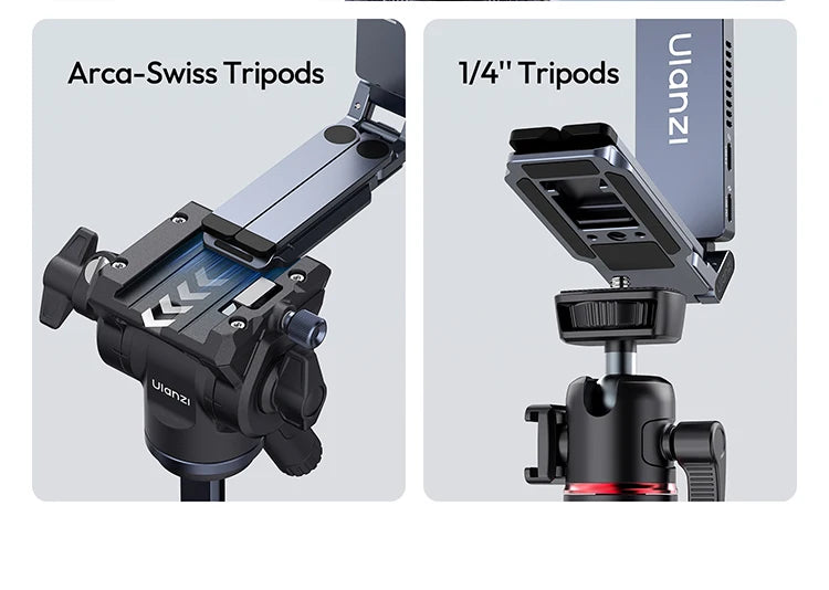ULANZI MA58 Magnetic Phone Tripod for iPhone with Hard Drive Enclosure Uka Arca-Swiss Mount, 1/4" Mount, Fits SSD 2230/2242