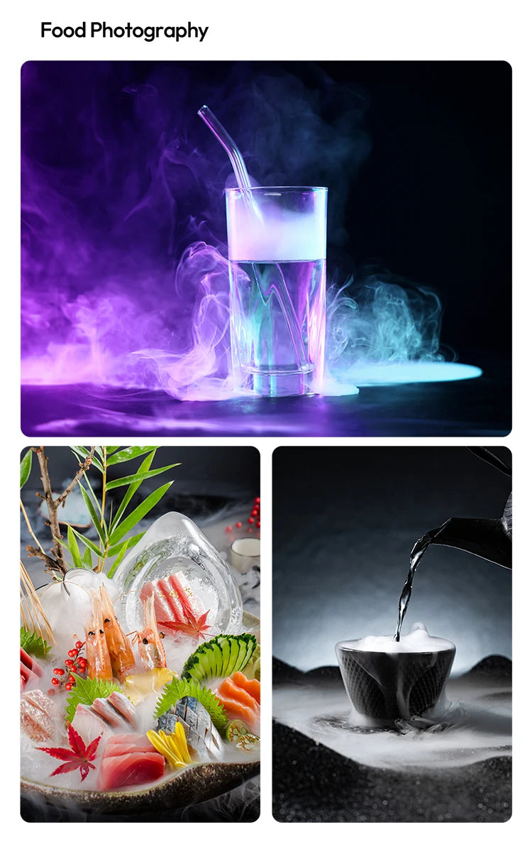 ULANZI FM02 Portable Fog Machine 30W Battery Powered Portable Smoke Machine Handheld Fog Machine Fogger Camera Accessories