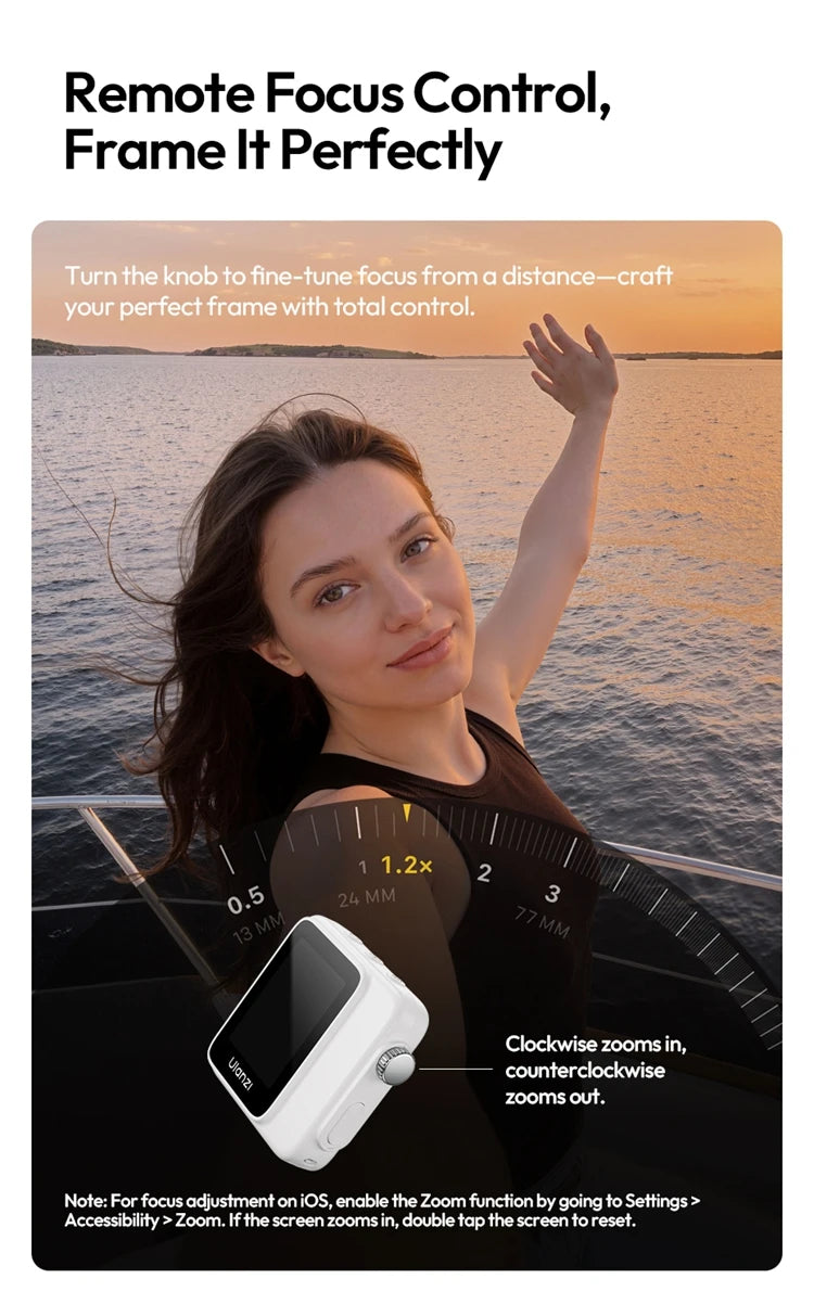 Ulanzi VM02 Selfie Screen Monitor Phone Magnetic Wireless Video For  iPhone Series Sync Rear Camera Android Vloging Tool Kit