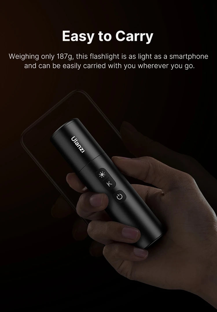 Ulanzi LM07 LED Videography Flashlight Fill Light Creative Multicolor Spotlight Zoom Portrait Atmosphere Photography Sunset Lamp