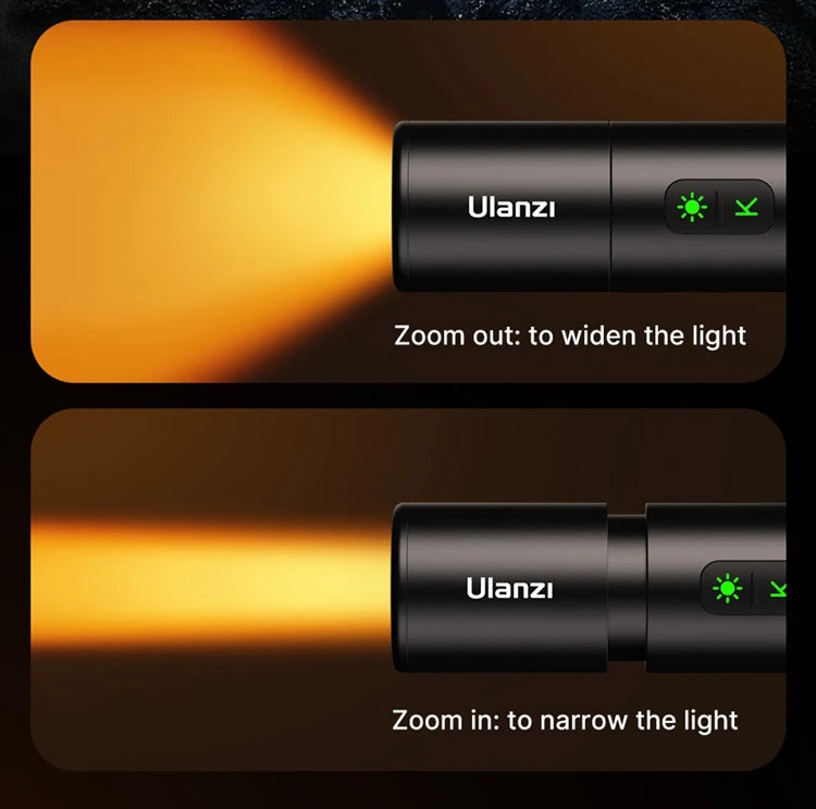 Ulanzi LM07 LED Videography Flashlight Fill Light Creative Multicolor Spotlight Zoom Portrait Atmosphere Photography Sunset Lamp