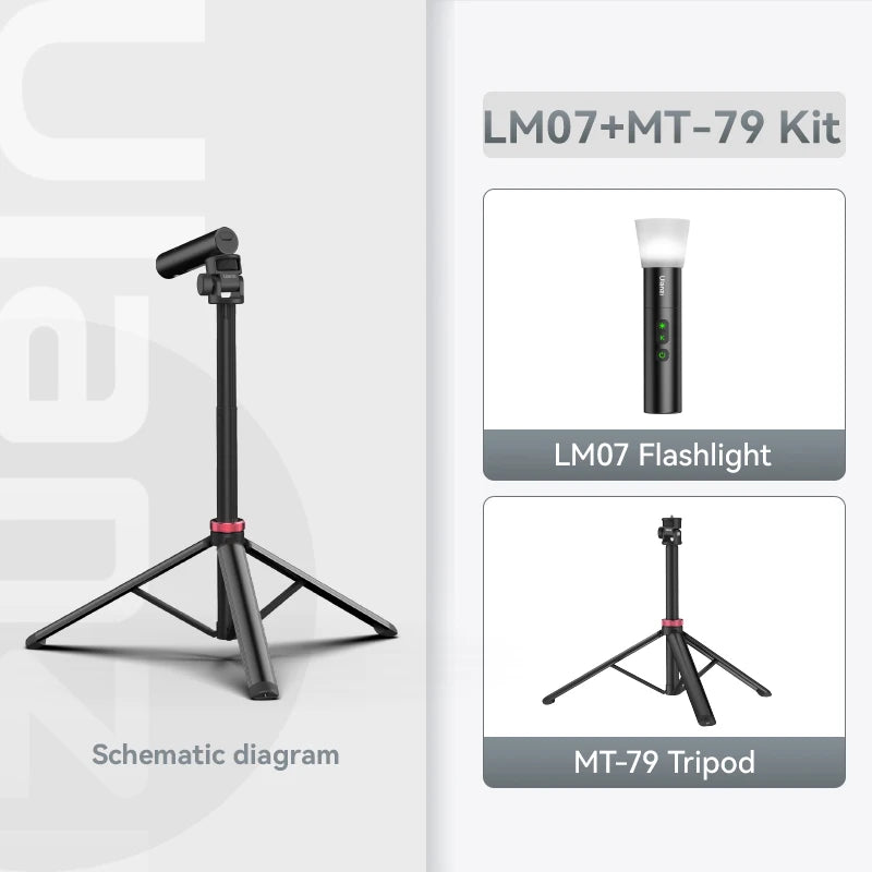 Ulanzi LM07 LED Videography Flashlight Fill Light Creative Multicolor Spotlight Zoom Portrait Atmosphere Photography Sunset Lamp