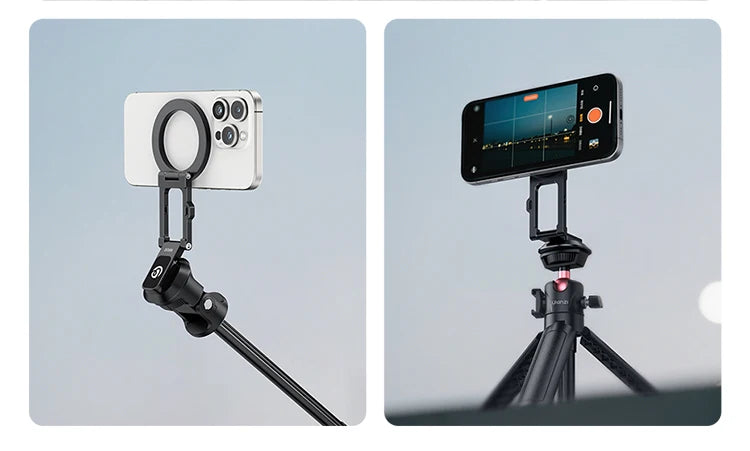 Ulanzi Magnetic Phone Holder Stand Foldable Magnet Clip Clamp Mount for Tripod Bracket Macsafe iPhone 15 14 13 12 Samsung