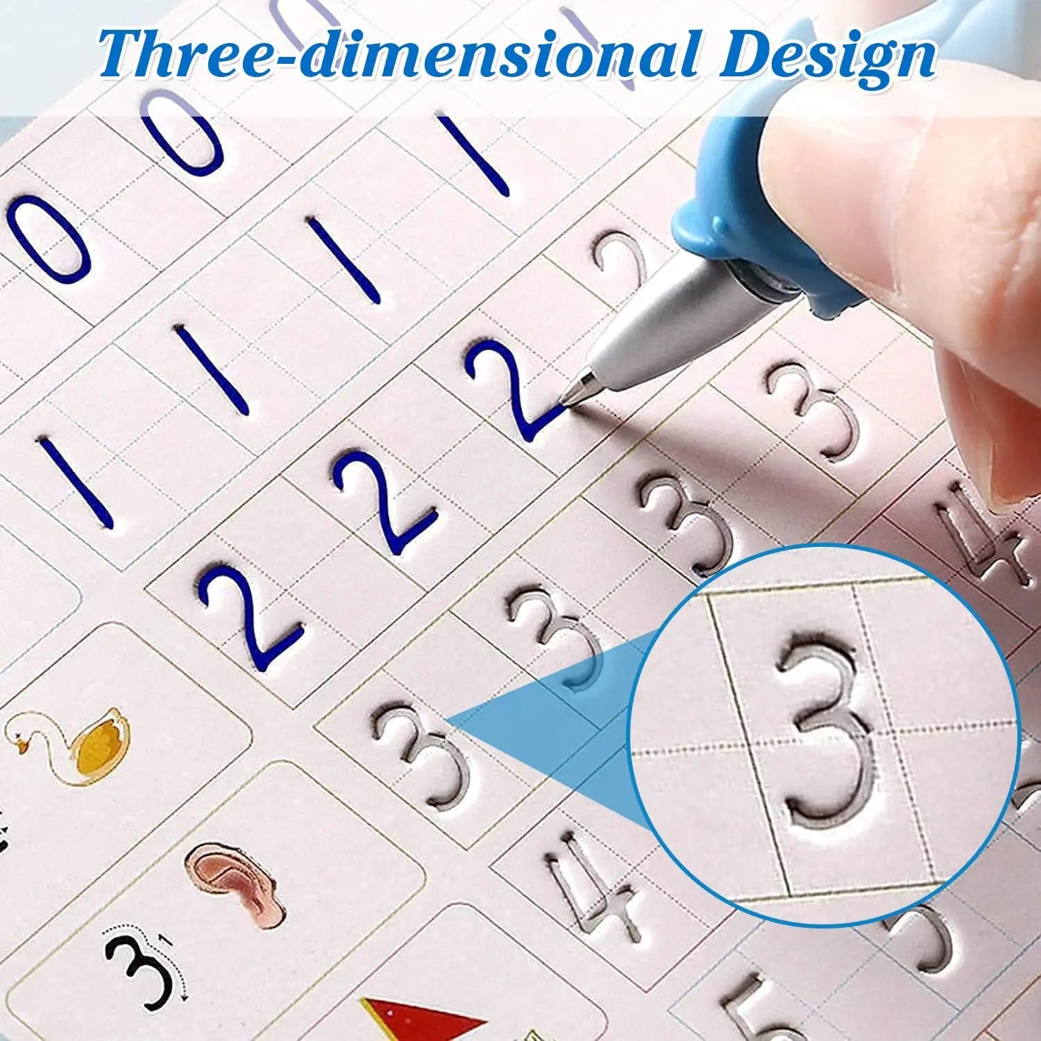 4 Books Montessori Magic Writing Book in Spanish Copybook Drawing Notebook Kids Learning Children Chinese Painting