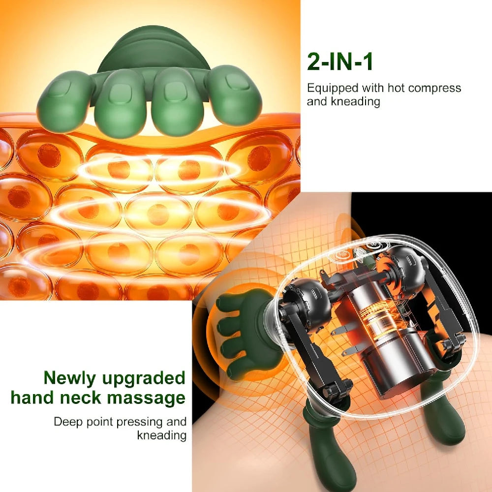 4D Heat Neck & Shoulder Massager delivers a professional-quality massage experience with advanced 4D bionic kneading technology that mimics