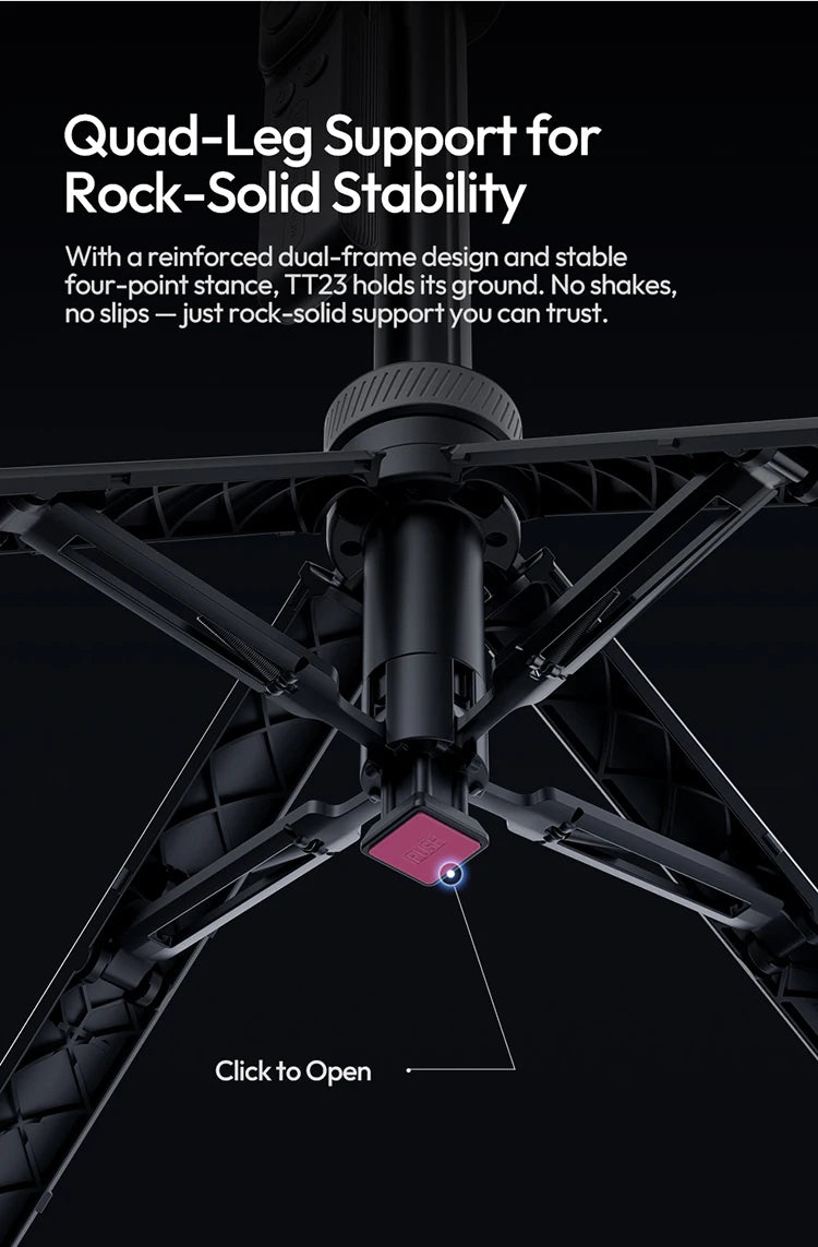 Ulanzi Magnetic Auto-Tracking Selfie Stick Tripod Compact Foldable Control Al-Powered Focus 360°Auto Smart Face Tracking