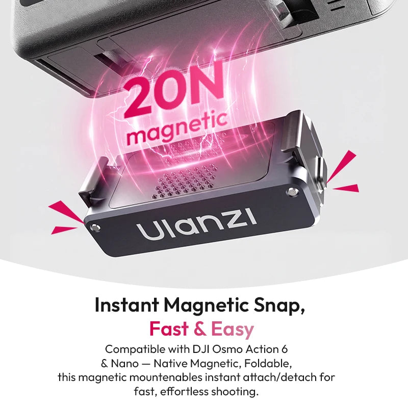 Ulanzi Stand Tripod for DJI OSMO Action 6 5 Nano Magnetic Mini Light Weight Mantis Hook Desktop Action Camera Accessories