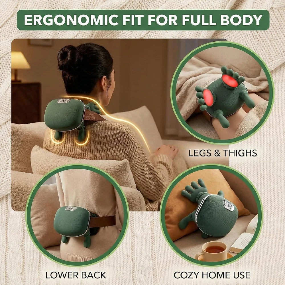 4D Heat Neck & Shoulder Massager delivers a professional-quality massage experience with advanced 4D bionic kneading technology that mimics
