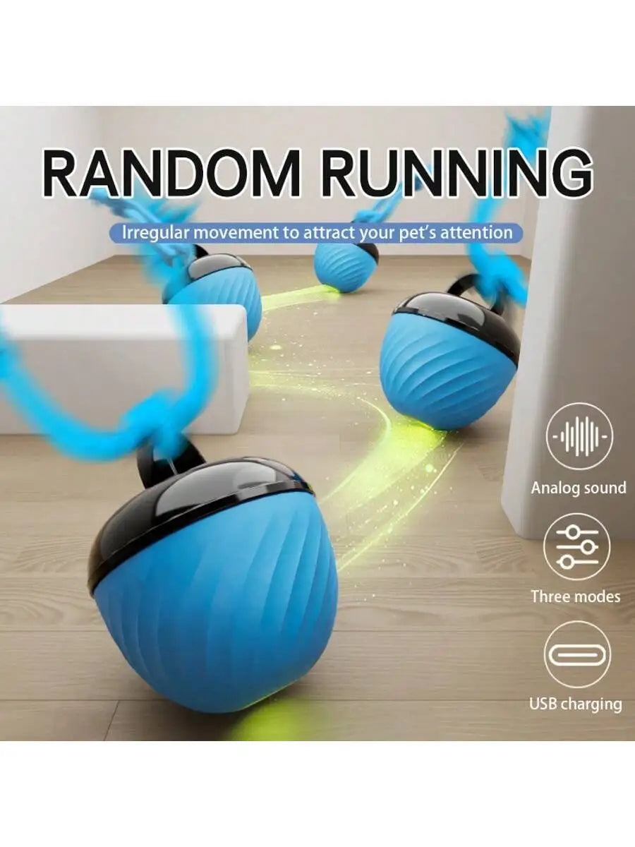 Electric Waterproof Jumping Ball Toy For Dogs, Chew Resistant Self Entertaining Interactive Pet Toy
