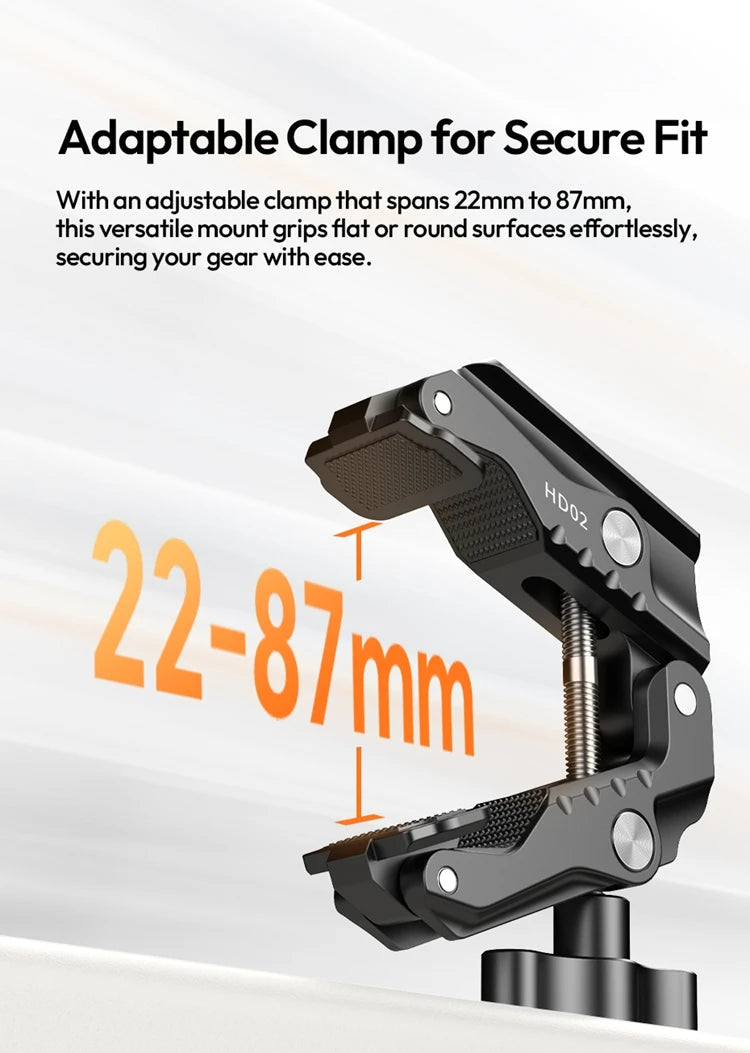 Ulanzi Magic Arm Super Clamp with 360° Mini Ball Head Quick Release Clamp Bracket Tripod Mount 1/4 Screw Clip for DSLR Camera Go