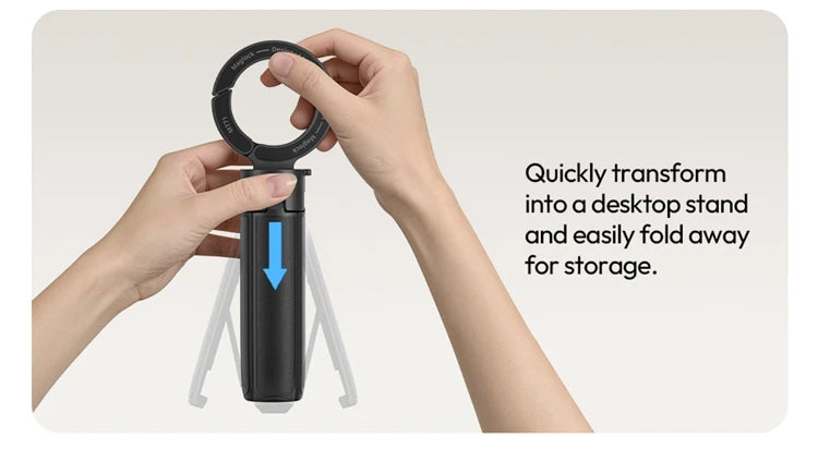 Ulanzi MT71 2 in1 Magnetic Mini Selfie Stick Desktop Tripod Stand for Iphone 17 16 15 Pro Max Android 180° Adjustable for Tiktok