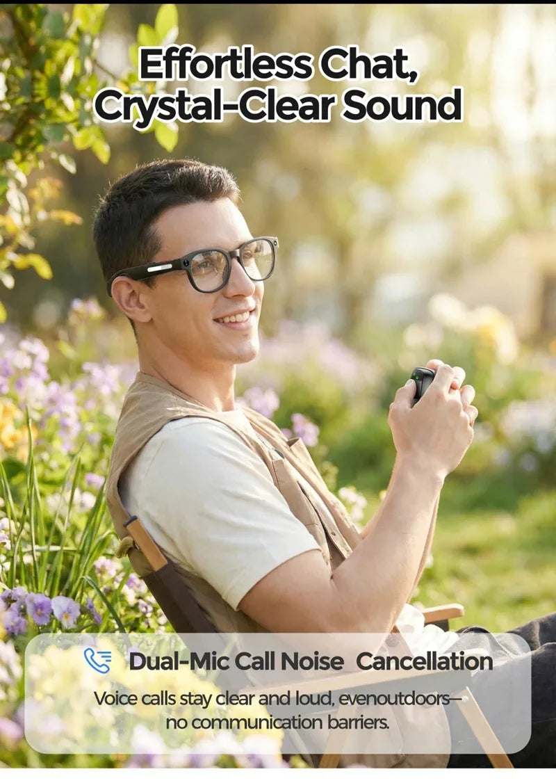 AI Smart Glasses  8MP HD Camera 4K Shooting