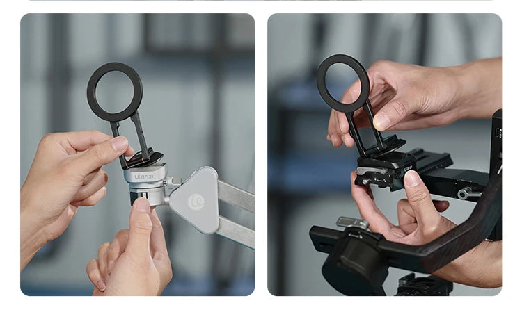 Ulanzi Magnetic Phone Holder Stand Foldable Magnet Clip Clamp Mount for Tripod Bracket Macsafe iPhone 15 14 13 12 Samsung