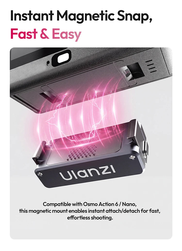 Ulanzi Stand Tripod for DJI OSMO Action 6 5 Nano Magnetic Mini Light Weight Mantis Hook Desktop Action Camera Accessories