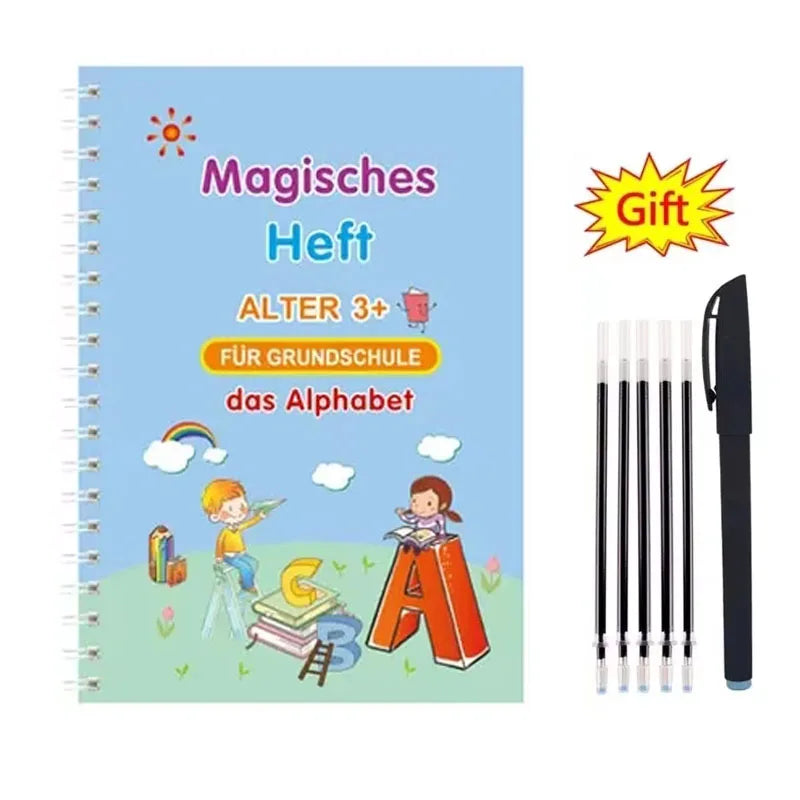 Free Shipping SANK Copybooks Pen Magic Copy Book Free Wiping Children's Kids Writing Sticker Practice Copybook For Calligraphy