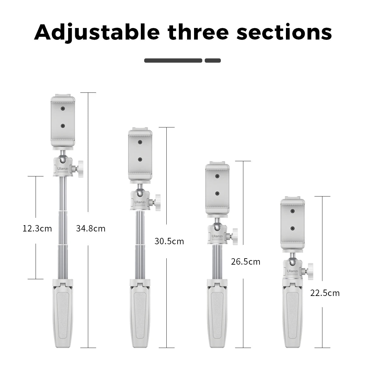 Ulanzi MT-08 Mini Smartphone DSLR Tripod for Sony ZV1 Canon M50 Cold Shoe Tripod Mount for LED Light Microphone Vlog Tripod Kit