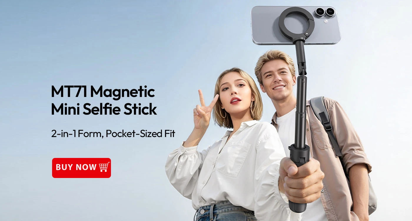 Ulanzi VM02 Selfie Monitor Screen Magnetic Mirroring for iPhone 17 16 PRO Smartphone Android Vlog with Remote Control Wireless