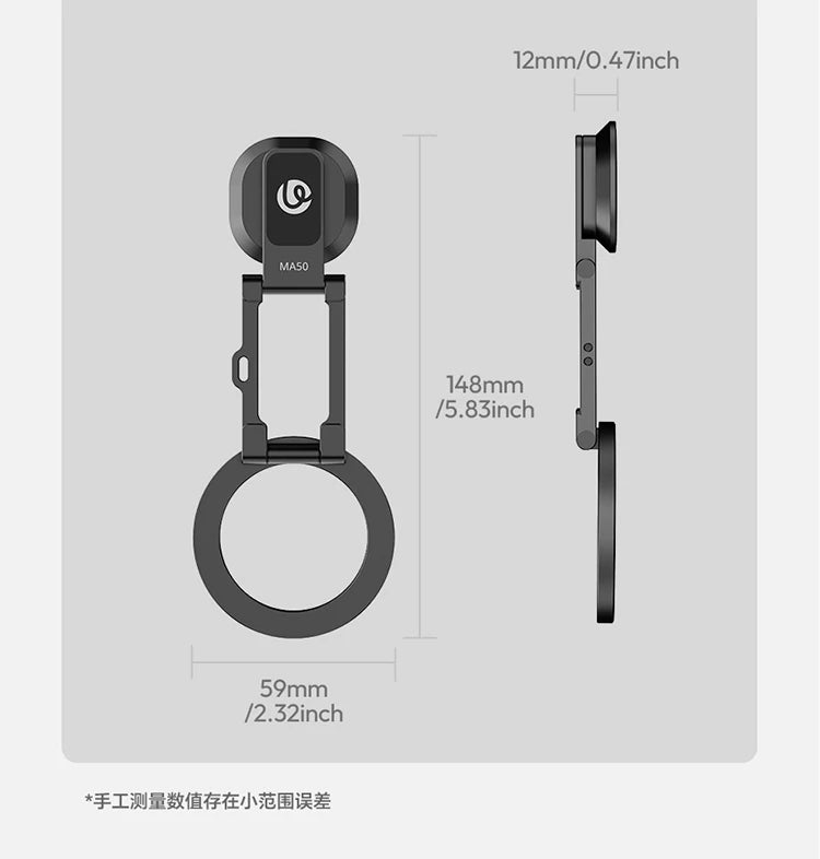 Ulanzi Magnetic Phone Holder Stand Foldable Magnet Clip Clamp Mount for Tripod Bracket Macsafe iPhone 15 14 13 12 Samsung