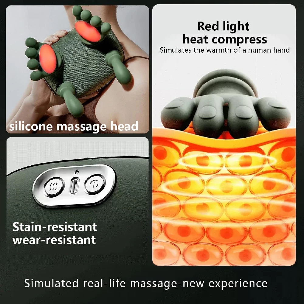 4D Heat Neck & Shoulder Massager delivers a professional-quality massage experience with advanced 4D bionic kneading technology that mimics