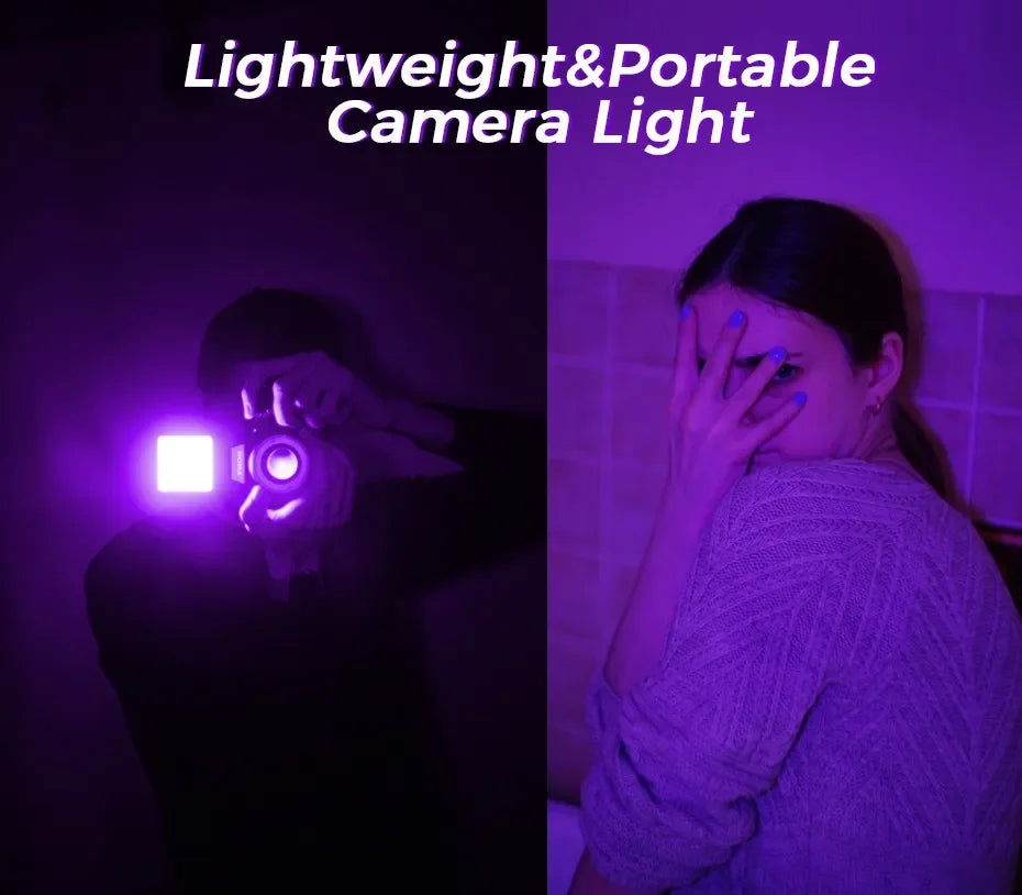 Ulanzi VL49 RGB Video Lights Mini LED Camera Light 2000mAh Rechargable LED Panel Lamp Photo Video Lighting for Youtube Tik tok