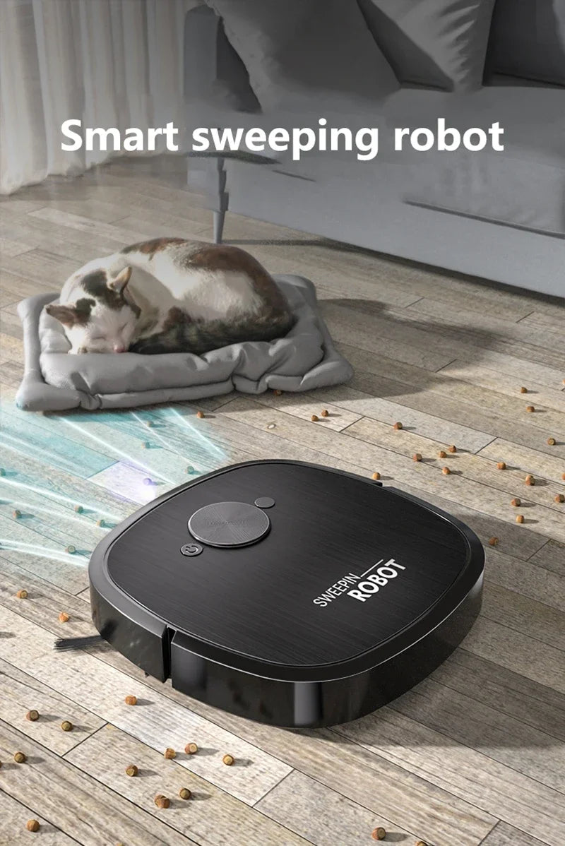 New 3-in-1 Robot Vacuum Cleaner USB Charging Home Fully Automatic Sweep Robot Integrated Sweep suction mopping &Sterilization