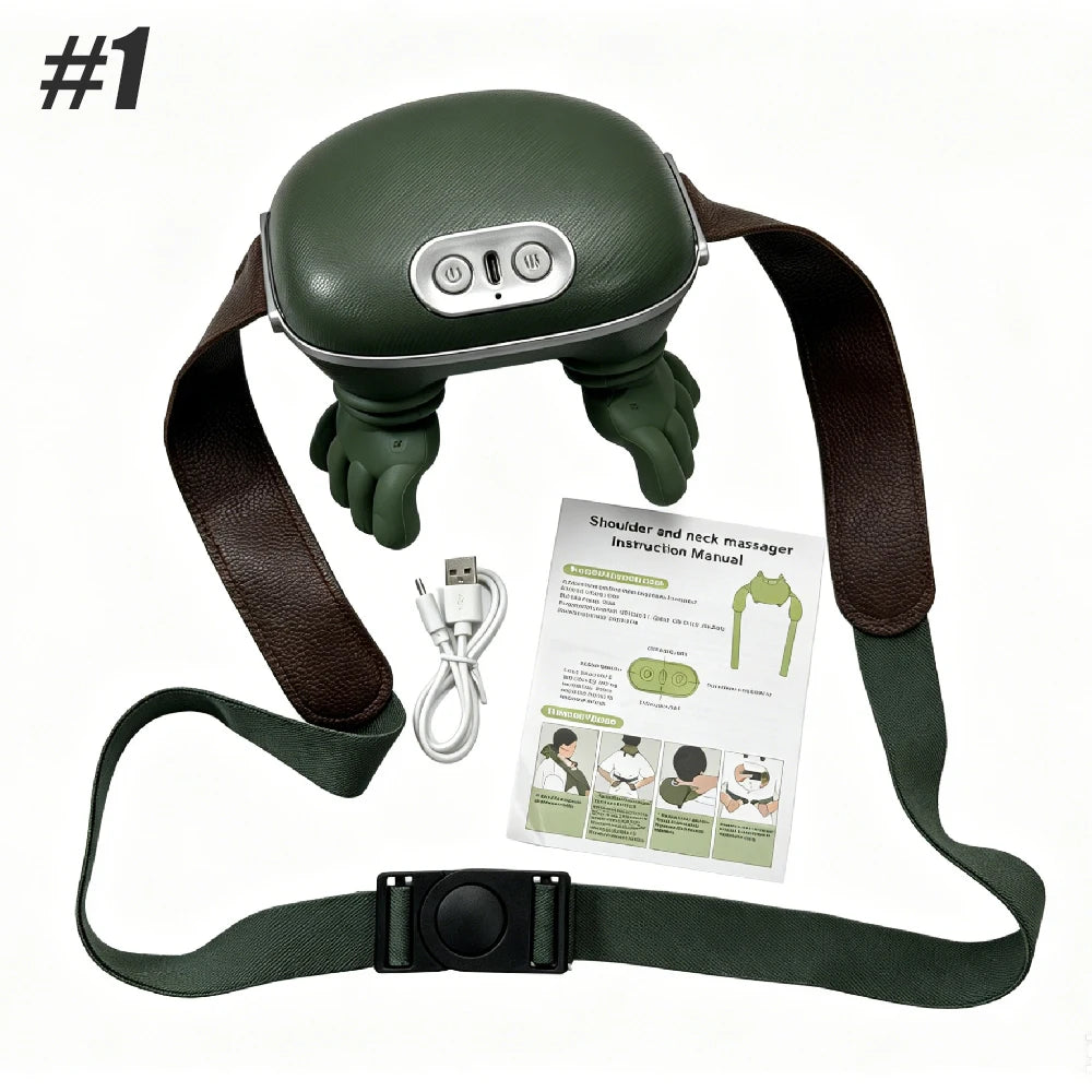 4D Heat Neck & Shoulder Massager delivers a professional-quality massage experience with advanced 4D bionic kneading technology that mimics