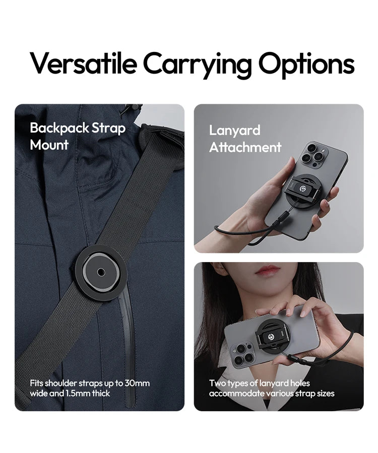 Ulanzi Magnetic Phone Holder Stand Foldable Magnet Clip Clamp Mount for Tripod Bracket Macsafe iPhone 15 14 13 12 Samsung
