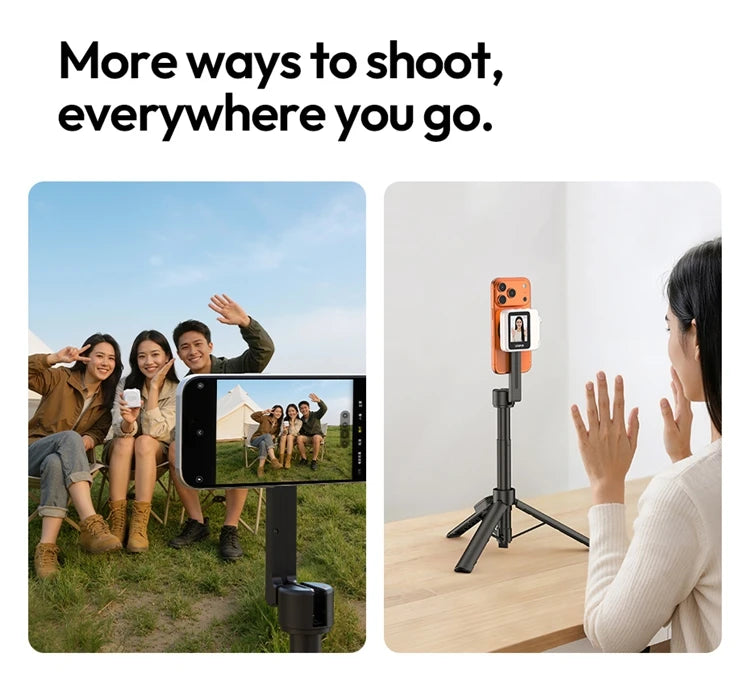 Ulanzi VM02 Selfie Monitor Screen Magnetic Mirroring for iPhone 17 16 PRO Smartphone Android Vlog with Remote Control Wireless