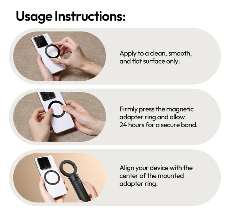 Ulanzi MT71 2 in1 Magnetic Mini Selfie Stick Desktop Tripod Stand for Iphone 17 16 15 Pro Max Android 180° Adjustable for Tiktok