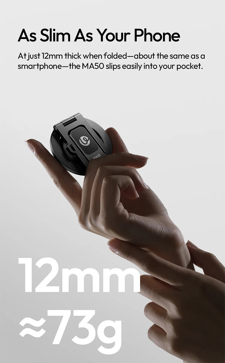Ulanzi Magnetic Phone Holder Stand Foldable Magnet Clip Clamp Mount for Tripod Bracket Macsafe iPhone 15 14 13 12 Samsung