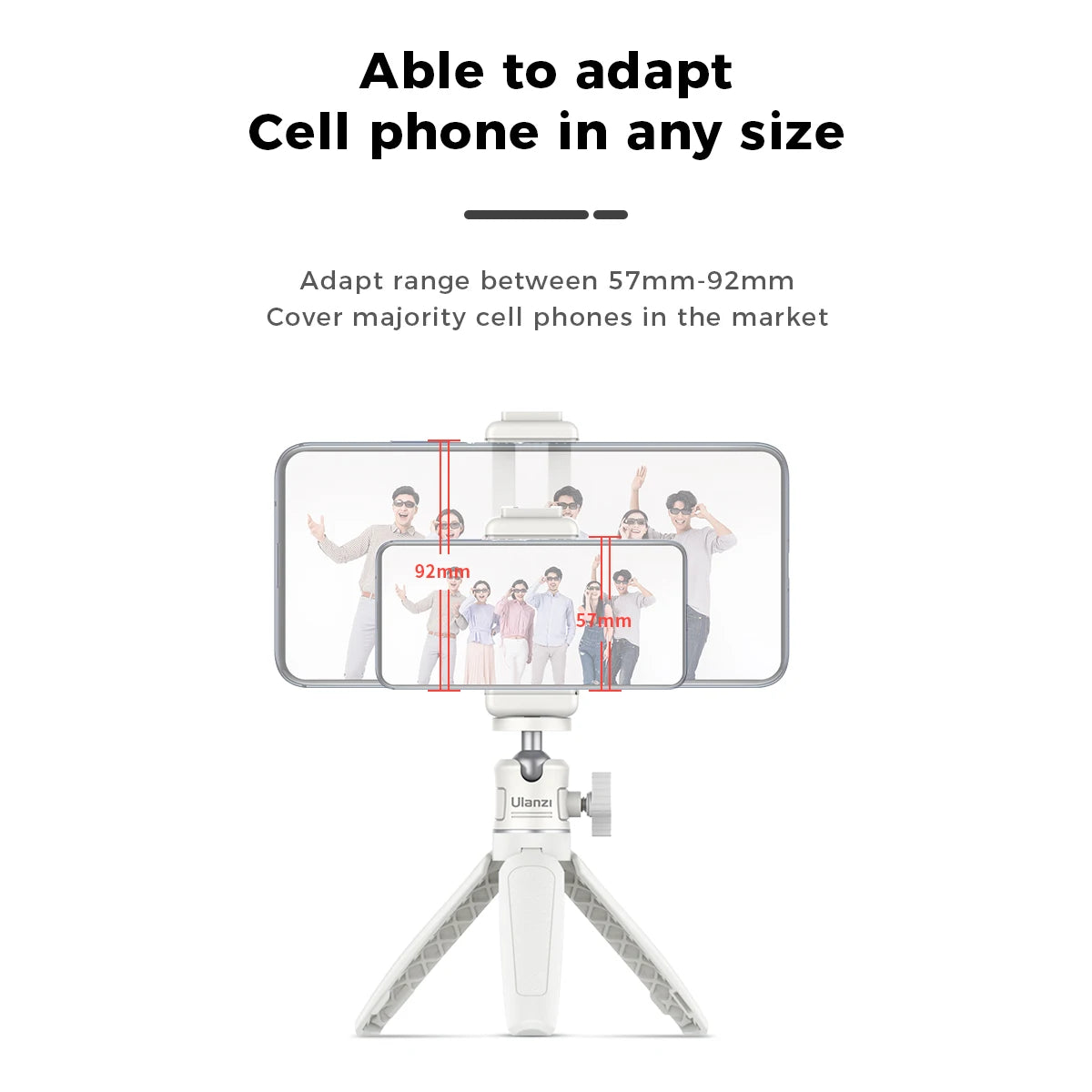 Ulanzi MT-08 Mini Smartphone DSLR Tripod for Sony ZV1 Canon M50 Cold Shoe Tripod Mount for LED Light Microphone Vlog Tripod Kit